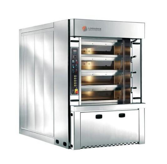 unused  LOGIUDICE EMPIRE 4 DECK GAS STONE DECK STEAM TUBE OVEN LFM(R)4-80X100